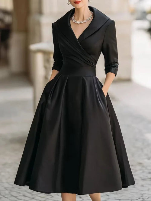 Alice | A-Line Summer Dress Lapel Design 0