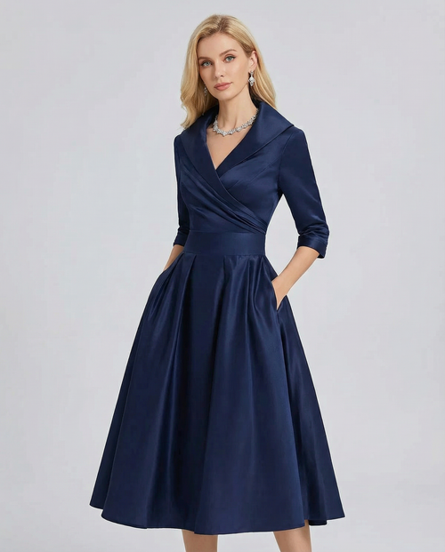 Alice | A-Line Summer Dress Lapel Design 1