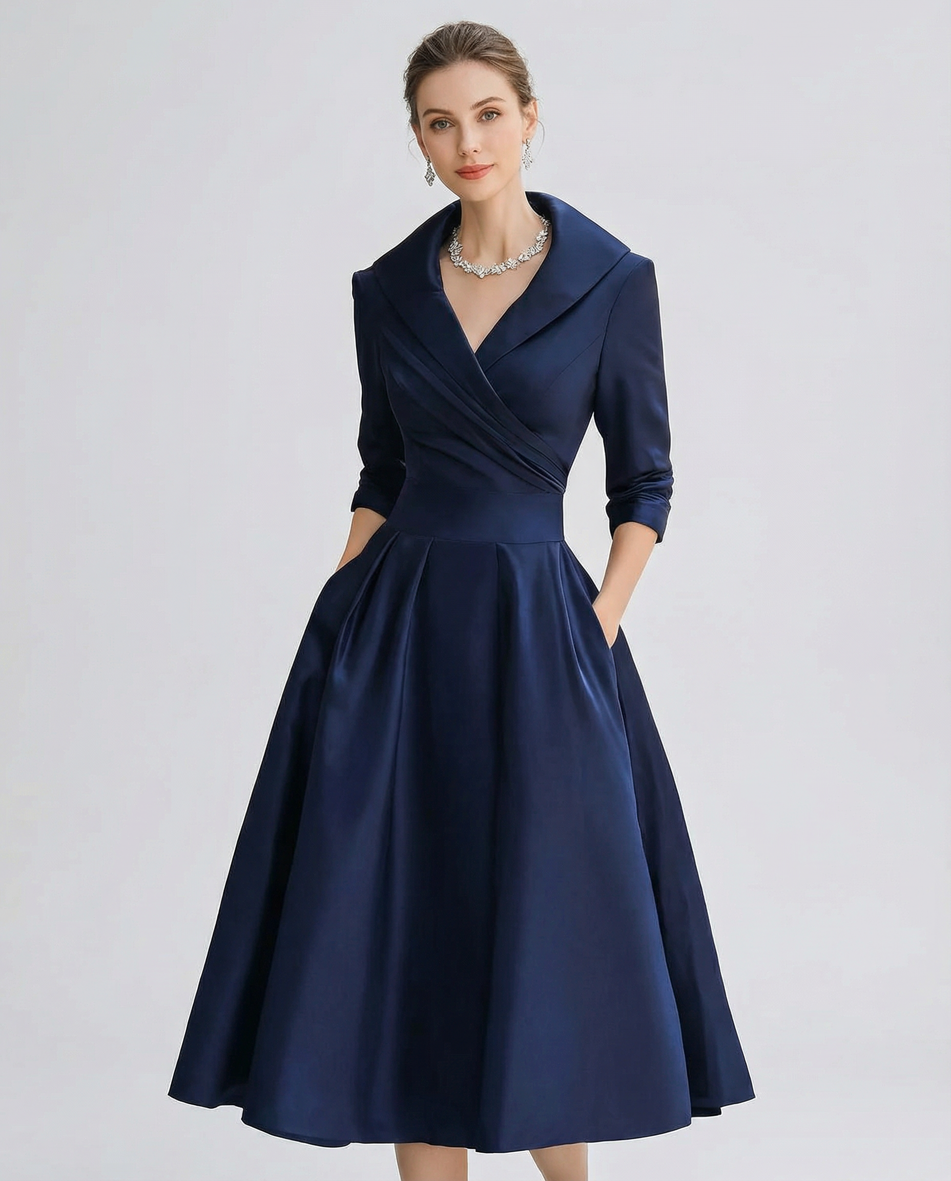 Alice | A-Line Summer Dress Lapel Design 2