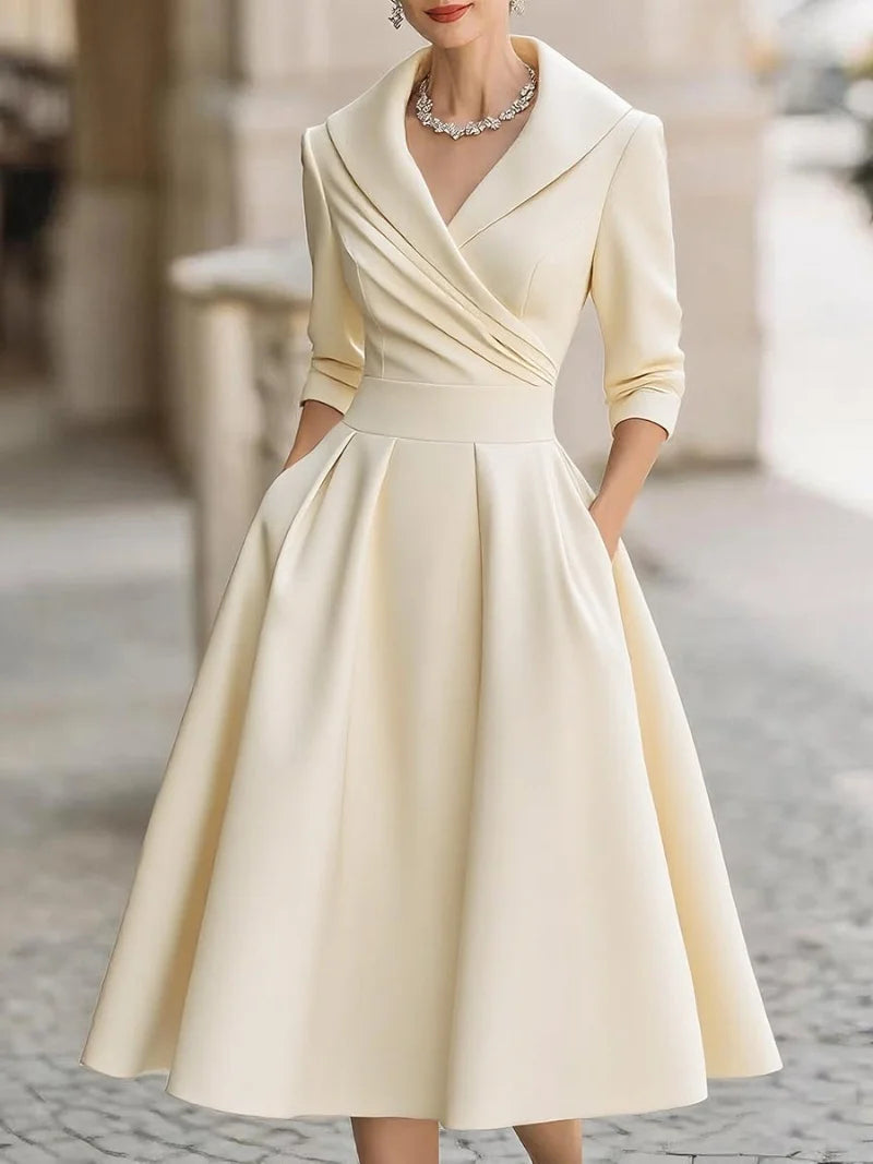 Alice | A-Line Summer Dress Lapel Design 6
