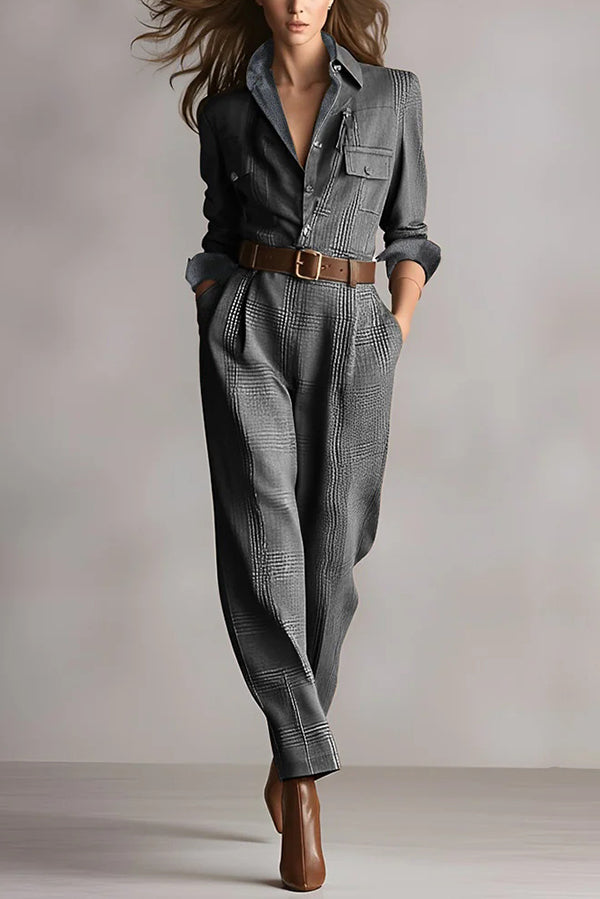 Aubrette Jumpsuit Women | Timeless Check Pattern, Tailored Fit 1