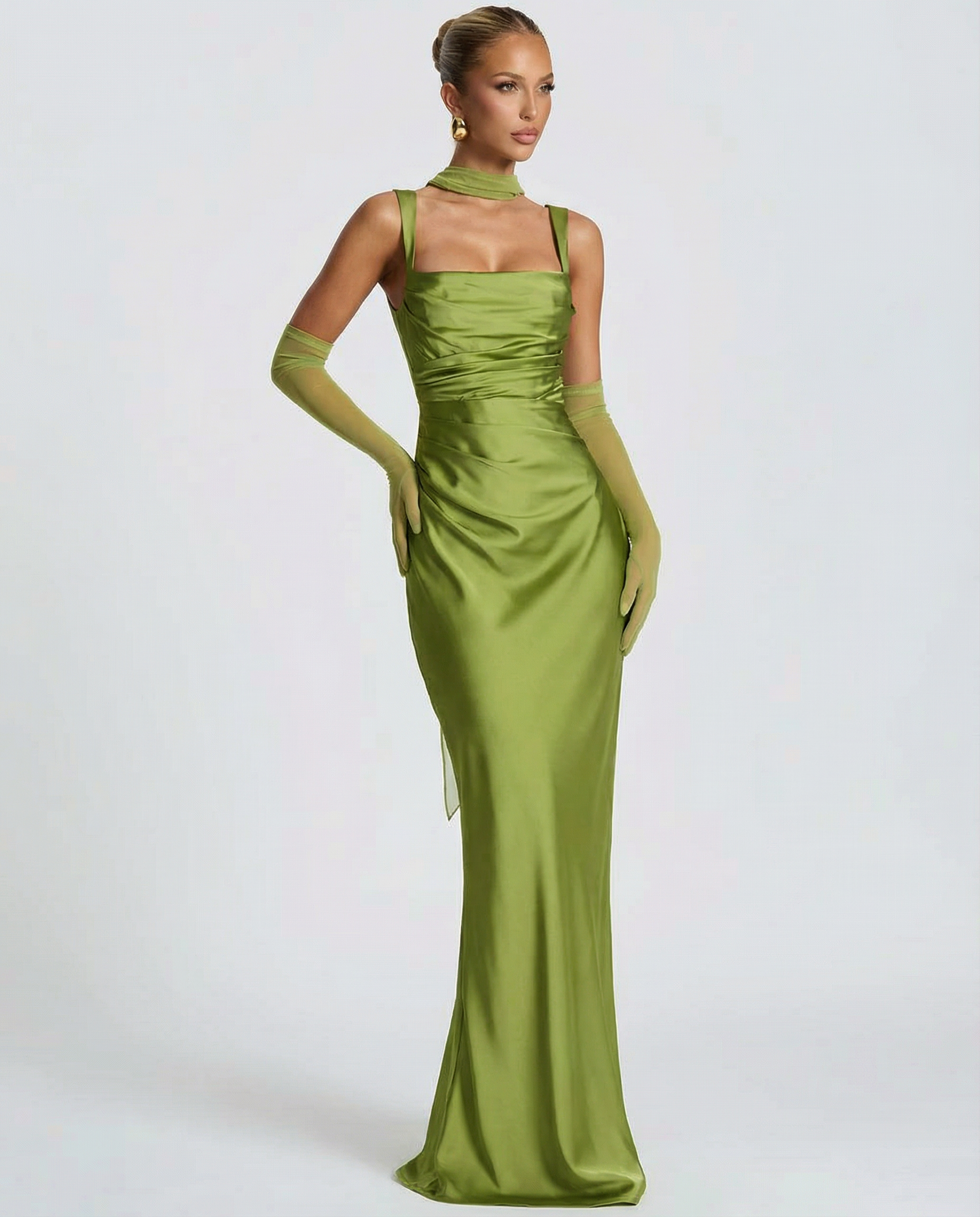 Women's Backless Maxi Dress Halter Satin Haylash Women's Backless Maxi Dress Halter Satin Haylash