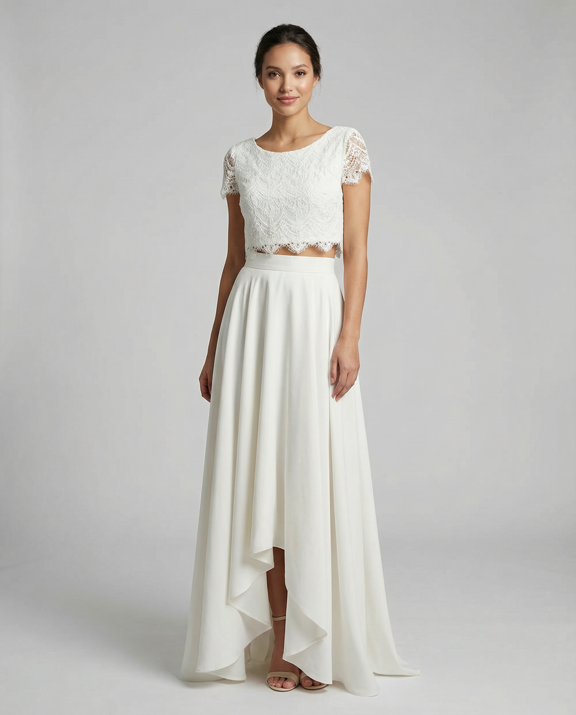 Bella | Lace Wedding Dress Bohemian High-Low 2