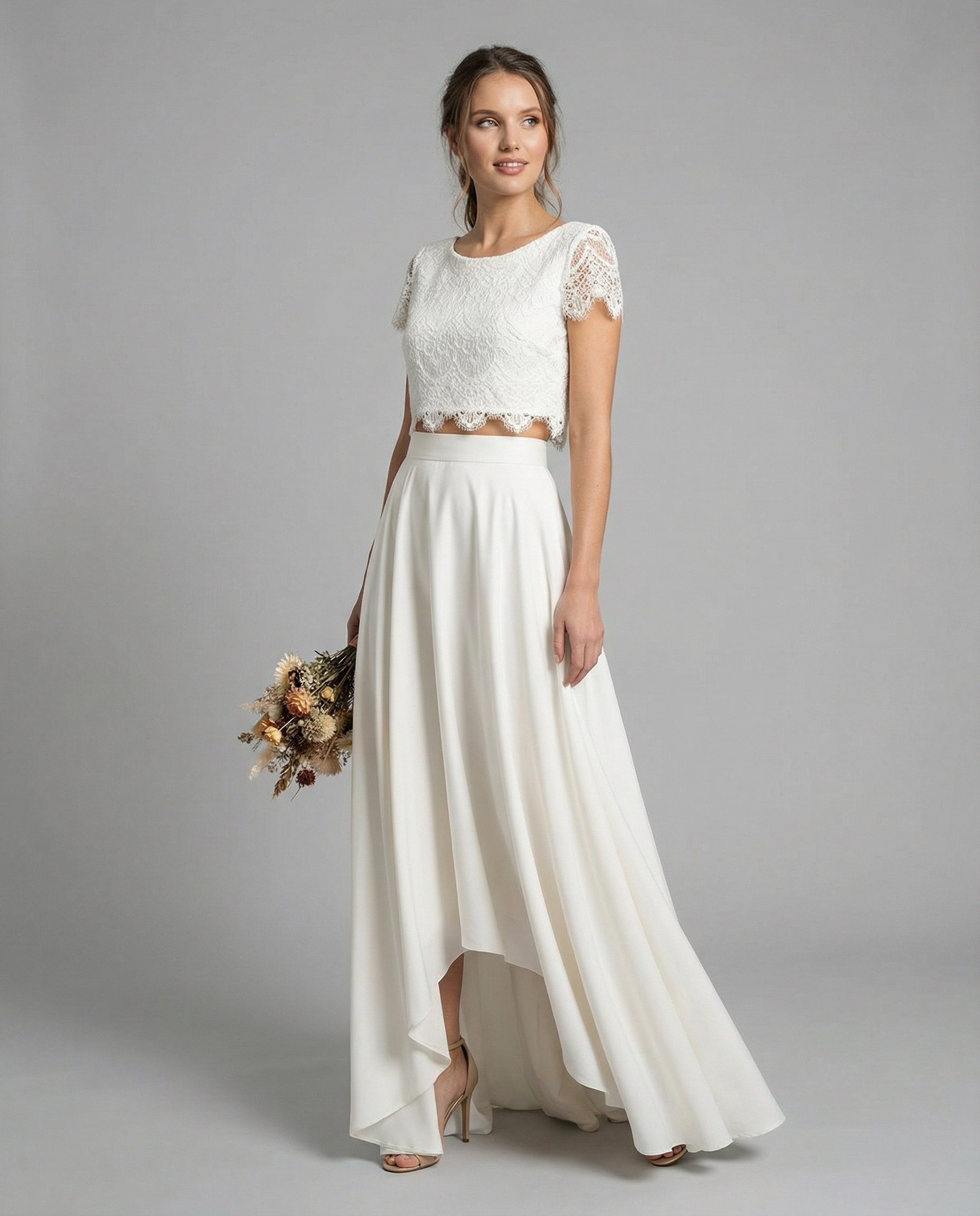 Bella | Lace Wedding Dress Bohemian High-Low 3