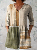 Women's Long Lightweight V-Neck Drapey Blouse Fluid Relaxed Fit