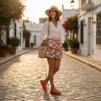 Women's slingback sandals, orange open-toe slip-on with slingback strap and cushion.