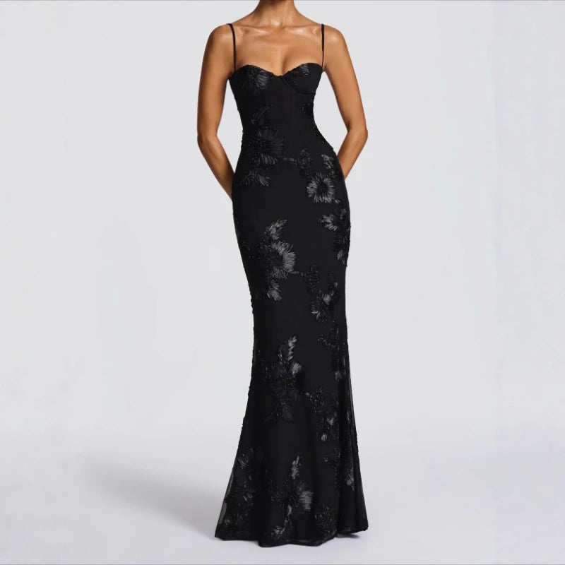 Flora | Evening Dress Backless Floral Design 4