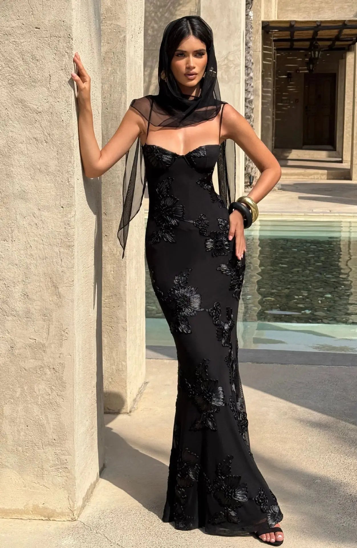 Flora | Evening Dress Backless Floral Design 6