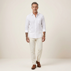 Men's Cotton Blend Long Sleeve Shirt Breathable Chest Pocket Casual Chic Everyday Wear