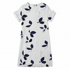 Women's Vintage Style V-Neck Short Sleeve Summer Dress Polyester Flowing Relaxed Fit
