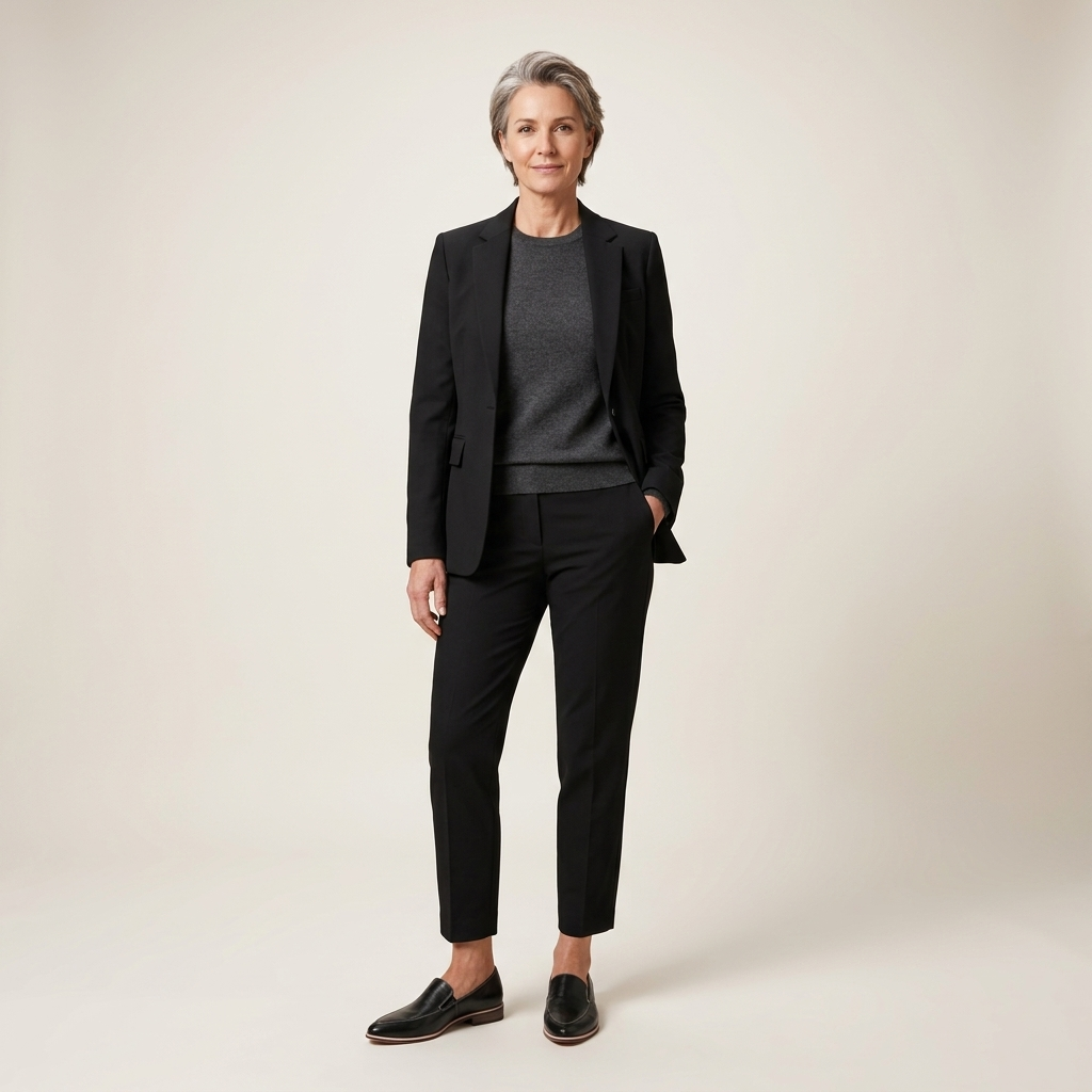 Black minimalist leather slip-on loafers with low profile and smooth finish