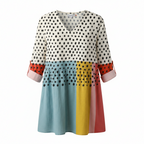 Women's Lightweight Fluid V-Neck Long Blouse Relaxed Drape