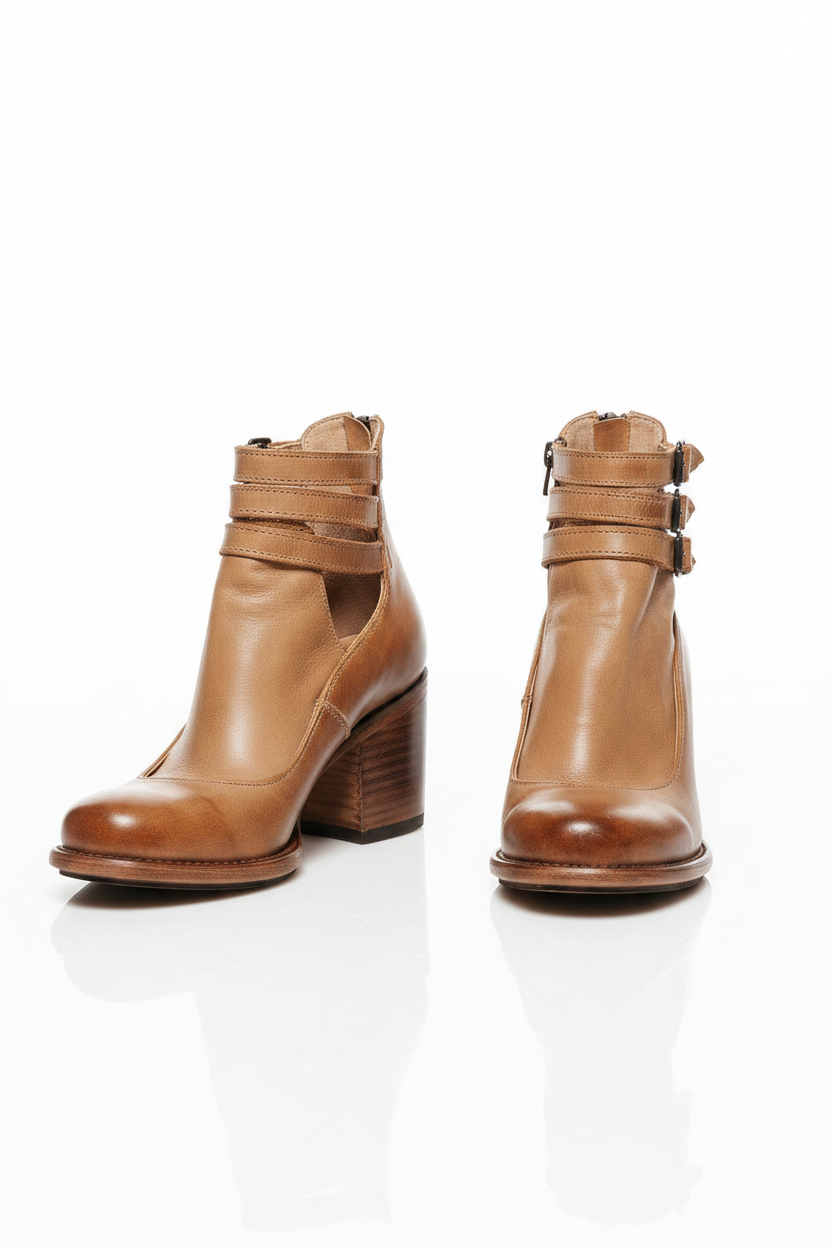 Women's Vintage Heels | Strappy Ankle Strap, Block Heel