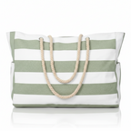 Women's Waterproof Extra Large Beach Bag Zippered Pockets Weekend Travel Companion