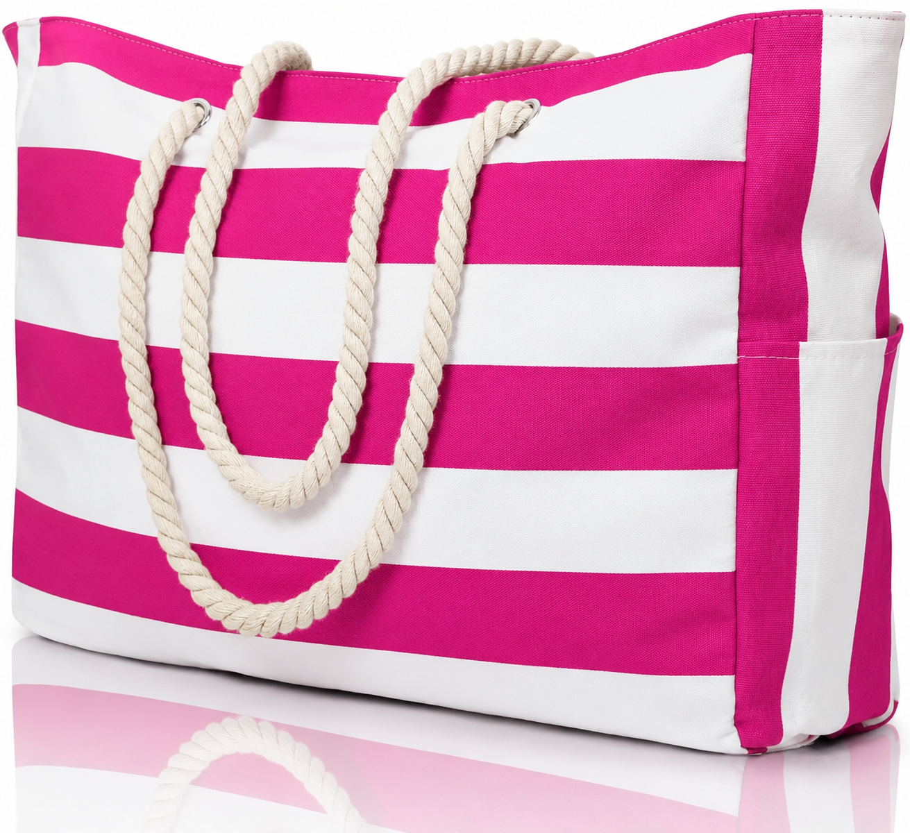 Women's Waterproof Extra Large Beach Bag Zippered Pockets Weekend Travel Companion
