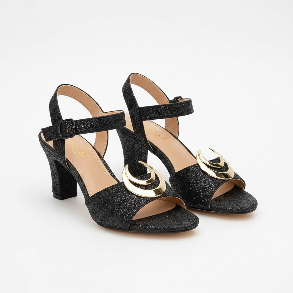 Women's Embellished Strappy Block Heel Sandals
