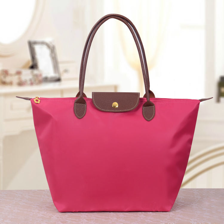 Women's Structured Shoulder Bag Adjustable Strap Oxford Fabric Everyday Companion