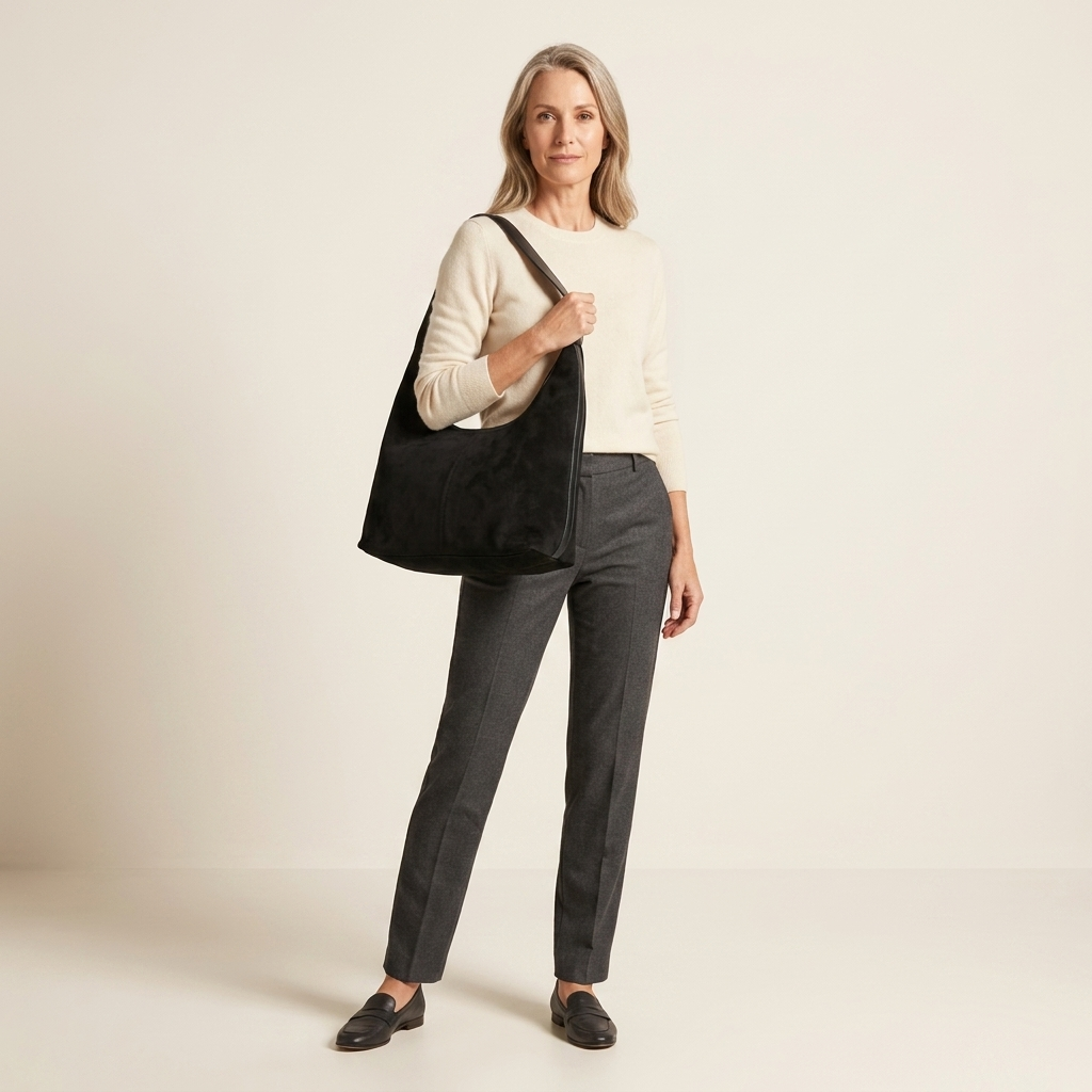 Women's Zip Closure Shoulder Bag Spacious Compartment Versatile Everyday Crossbody Wear