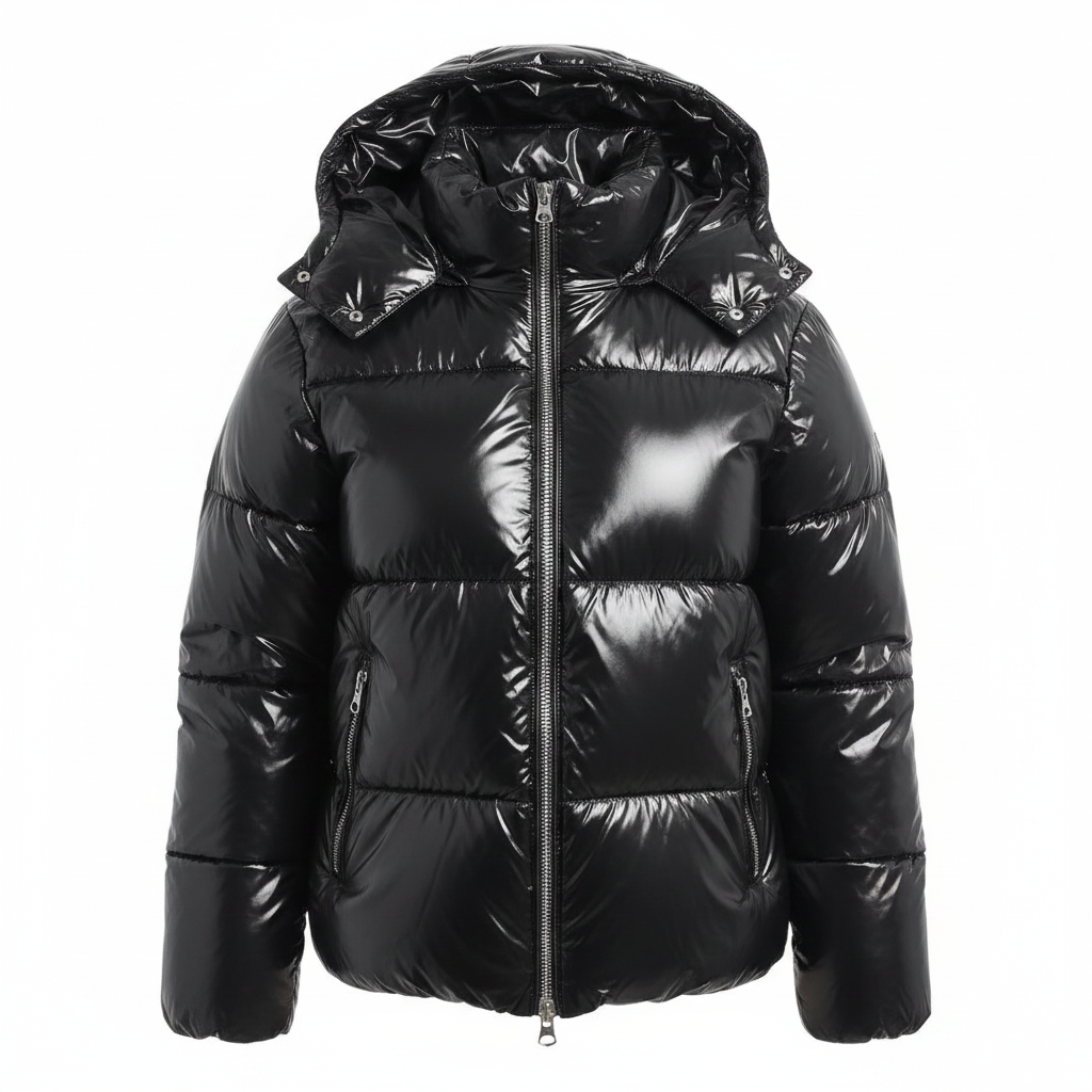 Women's Hooded Quilted Puffer Jacket Lightweight Insulation Zip Front Fit