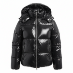 Women's Hooded Quilted Puffer Jacket Lightweight Insulation Zip Front Fit