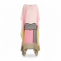 Women's Geometric Color Block Batwing Sleeve Caftan Maxi Dress Relaxed Flowy Fit